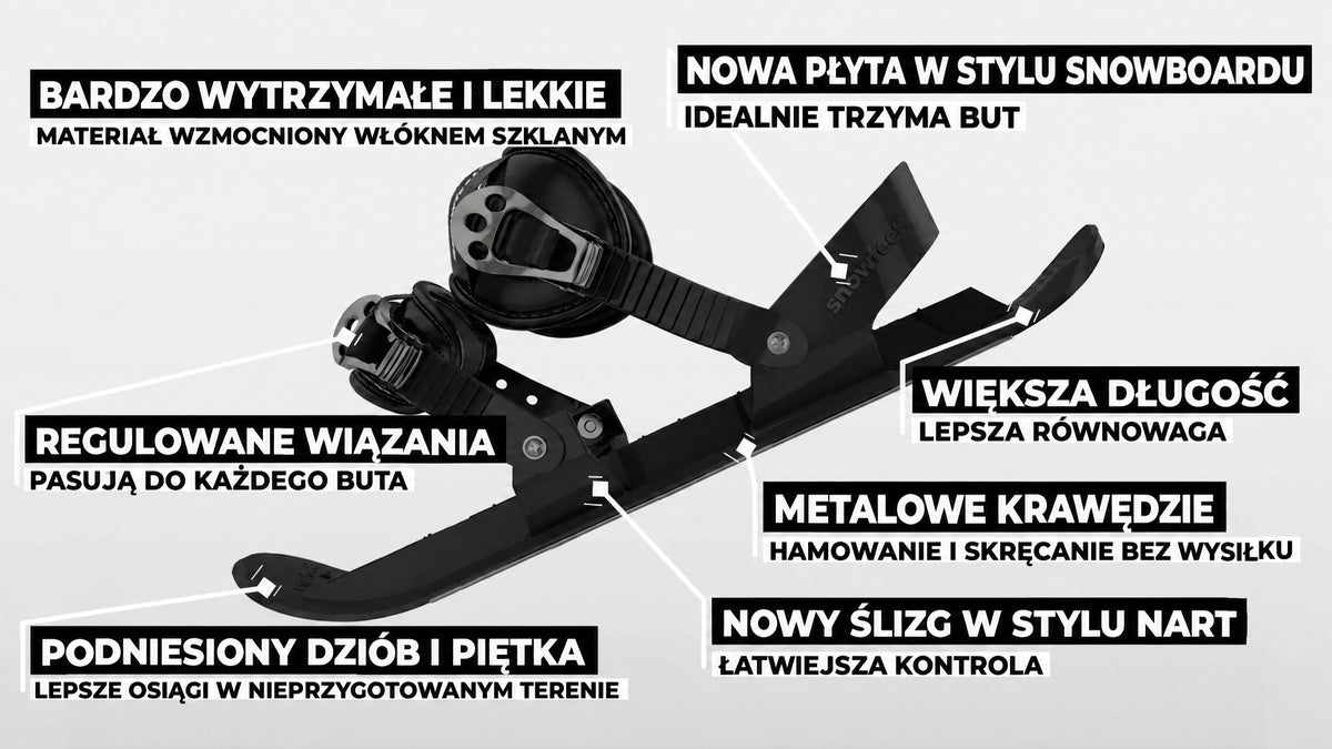 Snowfeet* PRO Ski Skates – mini narty na buty