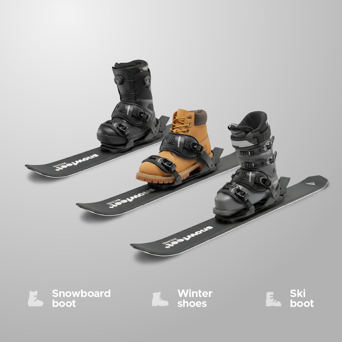 Snowfeet walkski boot compatibility
