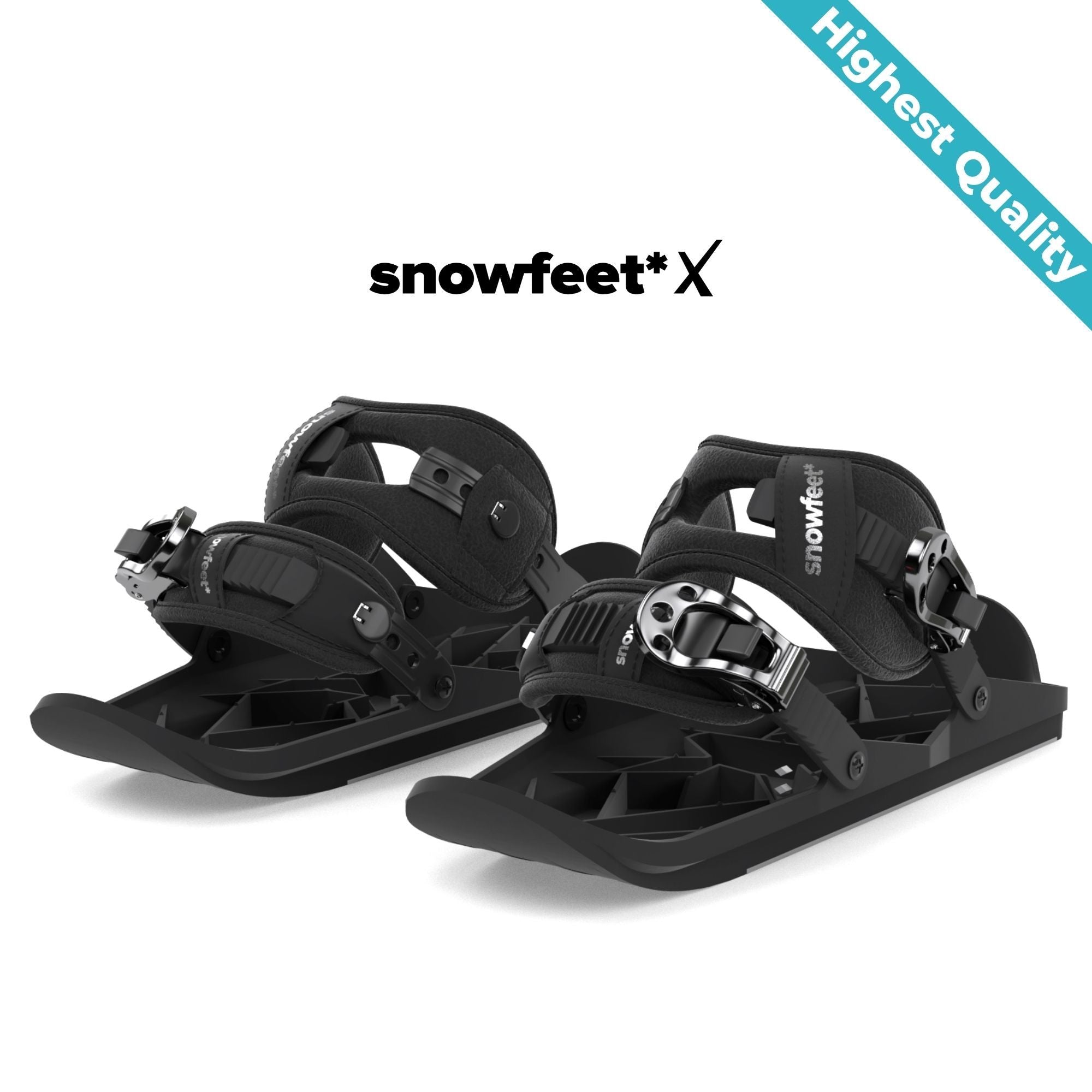 snowfee X mini ski skates for snow black