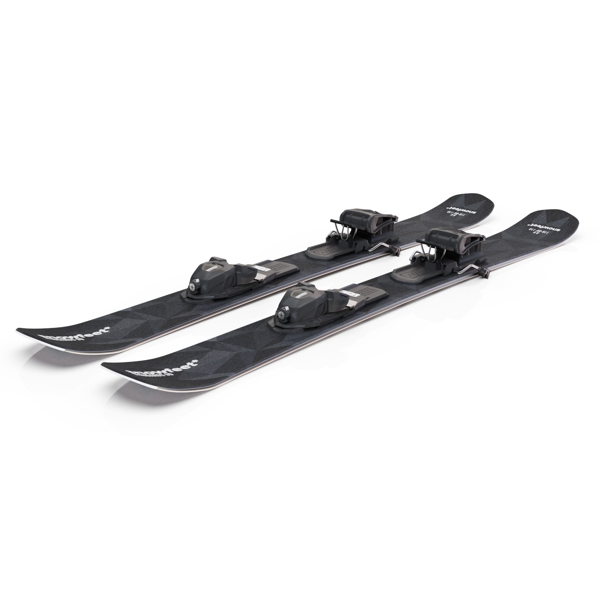 skiboards snowblades short ski 99 snowfeet mini little ski skiblades with profi ski releasable bindings black