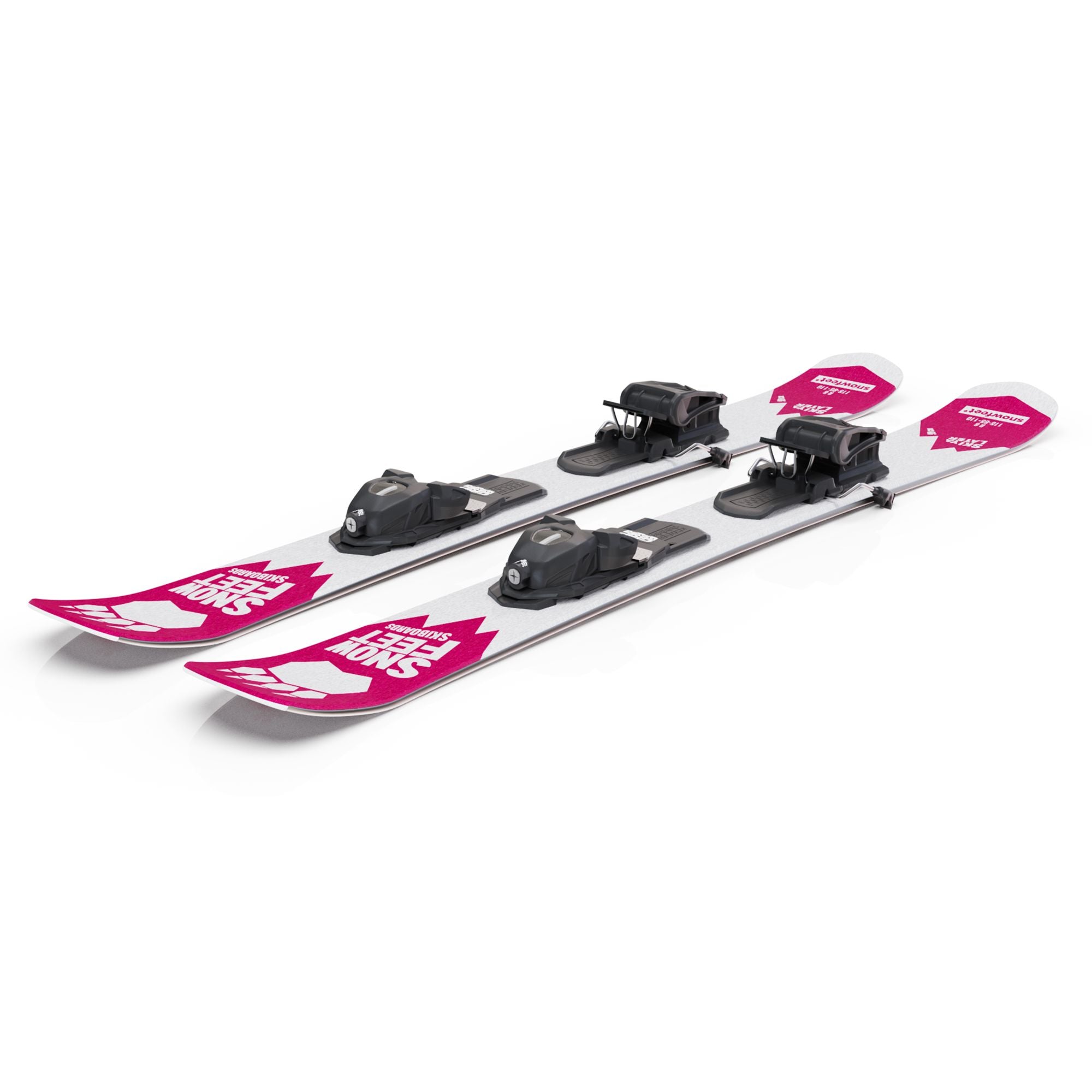 skiboards snowblades short ski 99 snowfeet mini little ski skiblades with profi ski releasable bindings pink