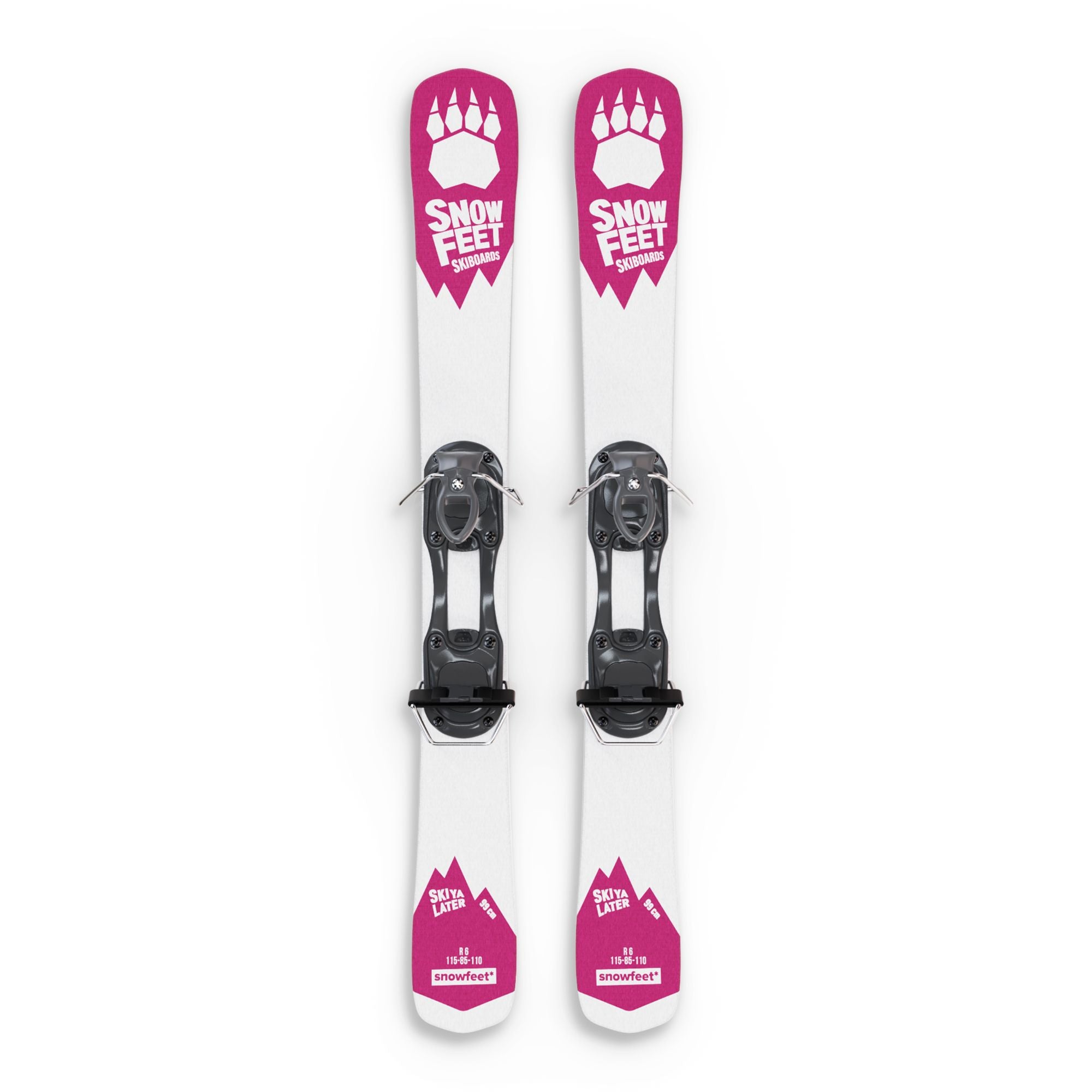 skiboards snowblades short ski 99 snowfeet mini little ski skiblades for ski with ski boot bindings pink