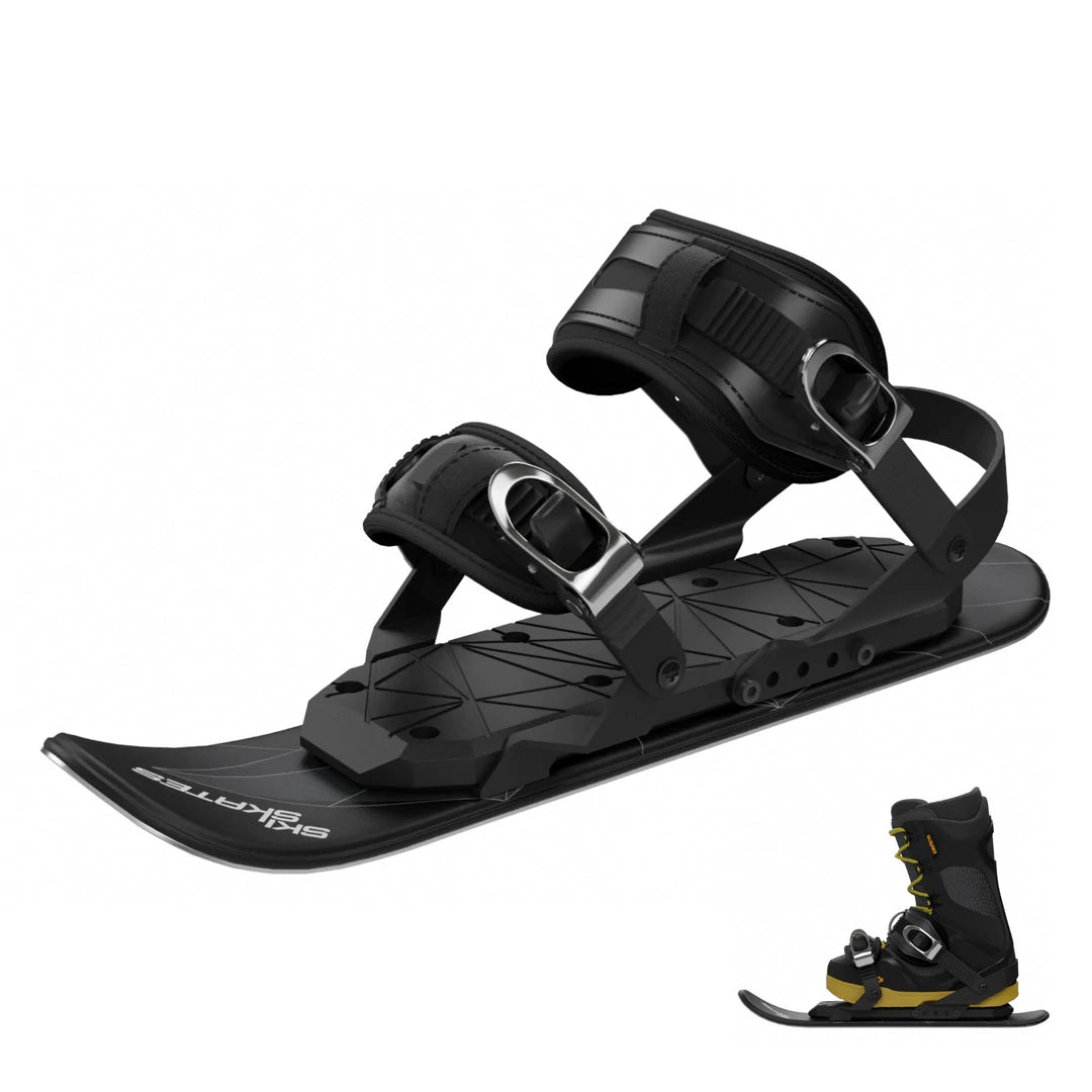 skiskates snowfeet miniski shortski shortestski ski boots snowboard boots shortest ski mini ski short ski 