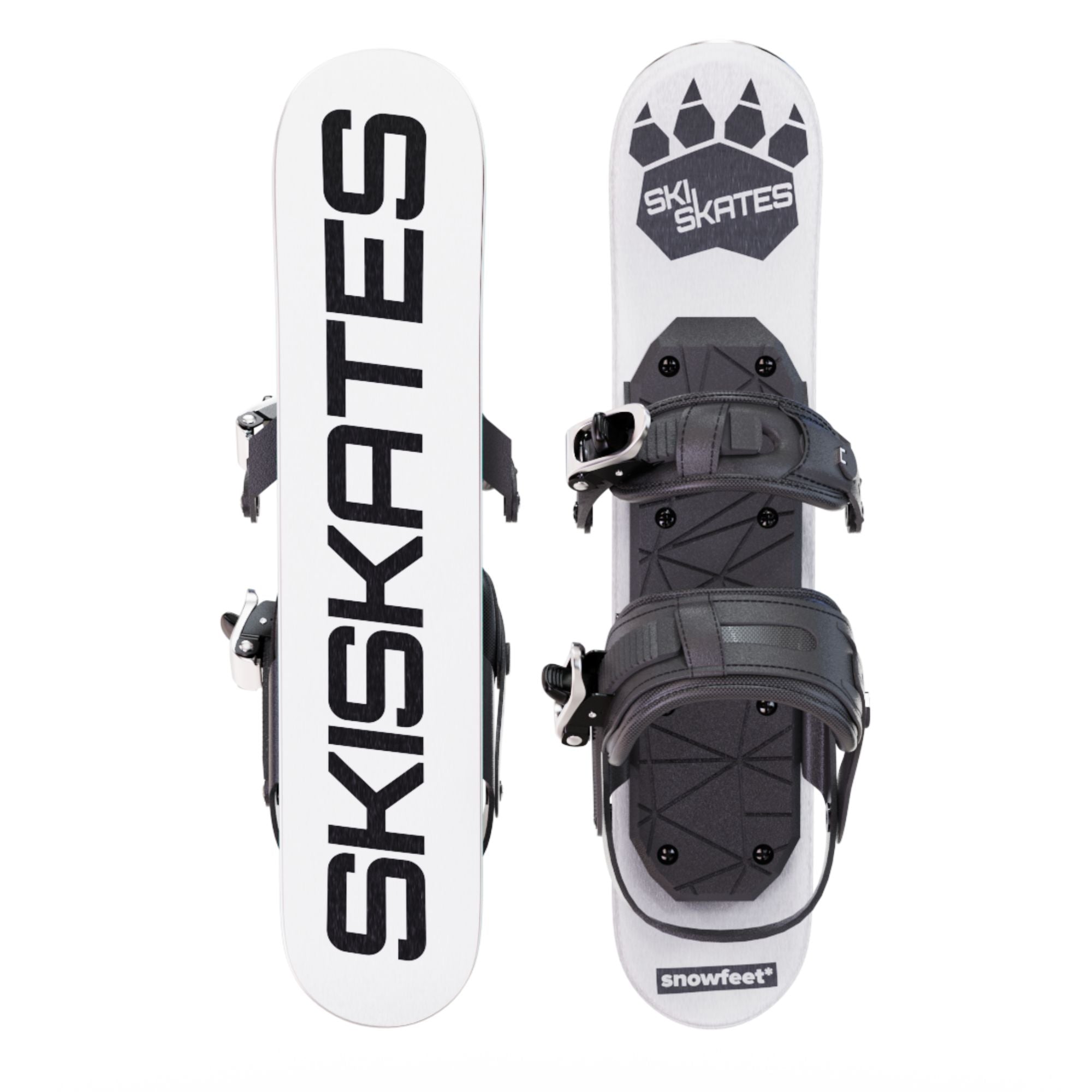  Snowfeet - Mini Short Ski Skates for Snow, Skis for Winter  Shoes, Short Snowskates Snowblades Skiboards
