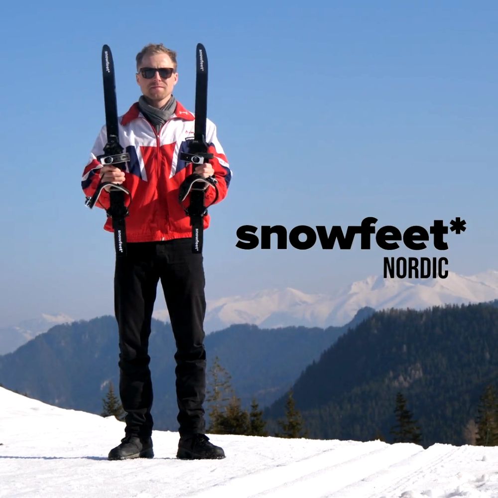 snowfeet nordic cross country short ski 90 cm 