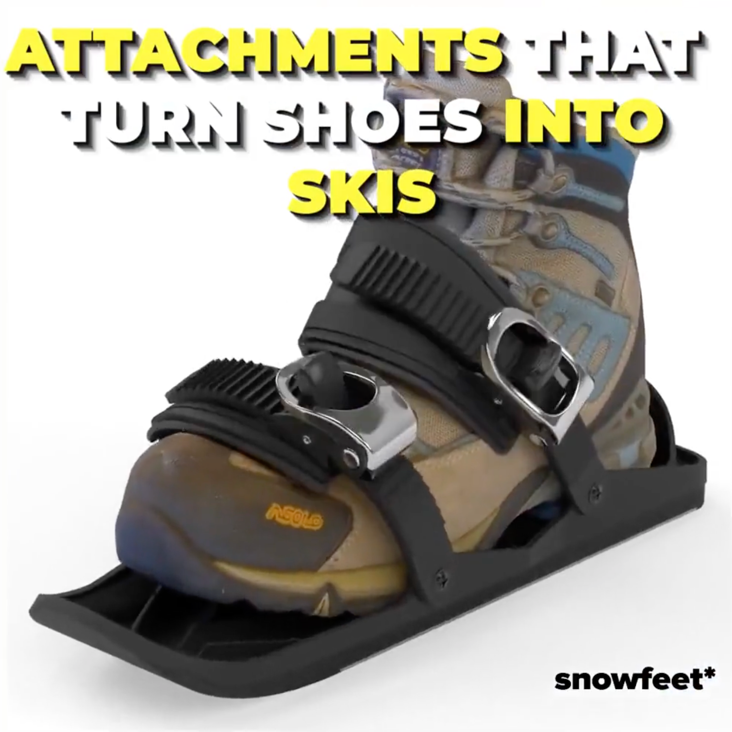 snowfeet mini ski skates for snow one size fits all