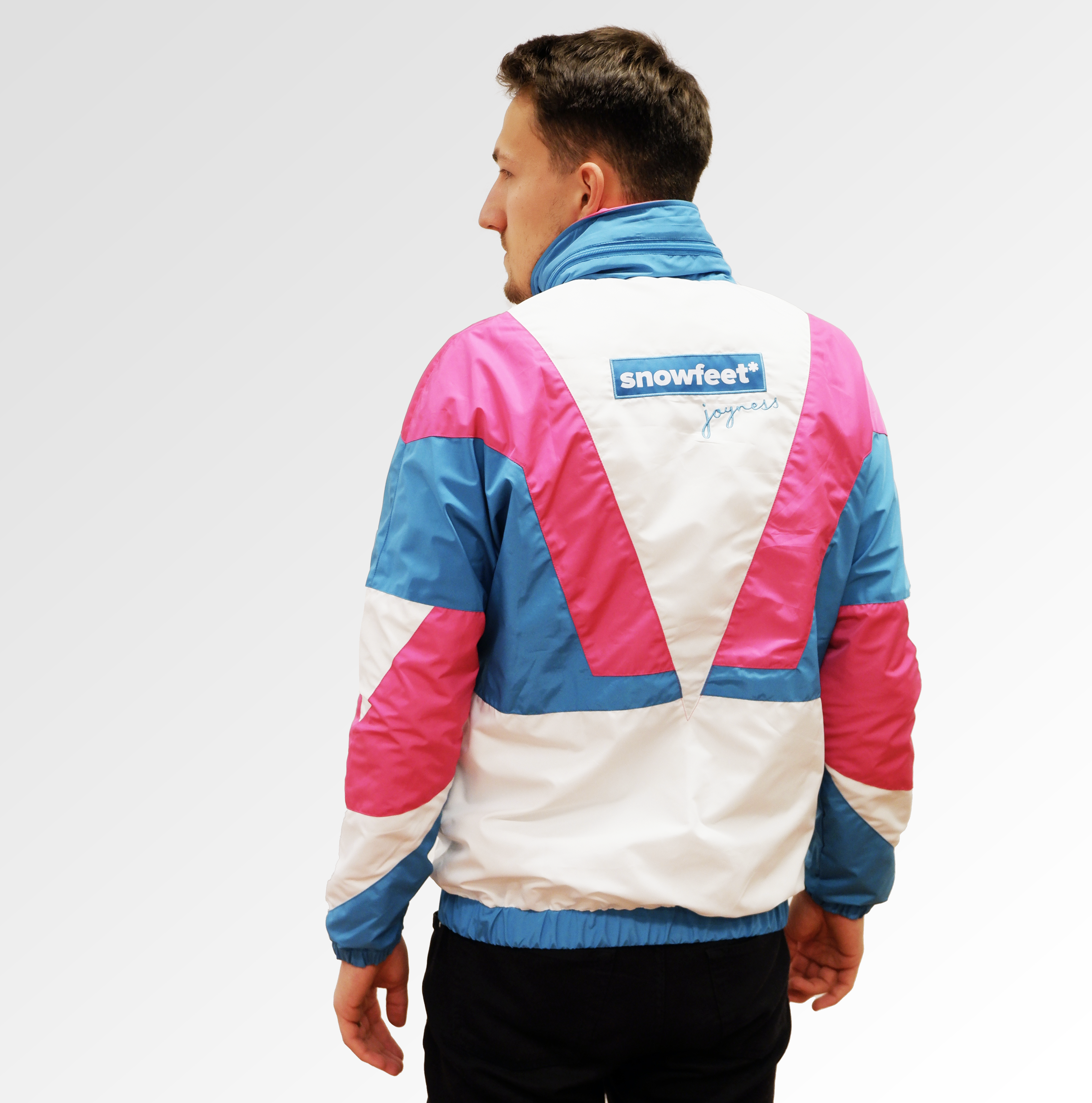 retro pink turquoise jacket by snowfeet* 